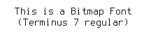 Ideal for terminal or text-editor bitmap fonts